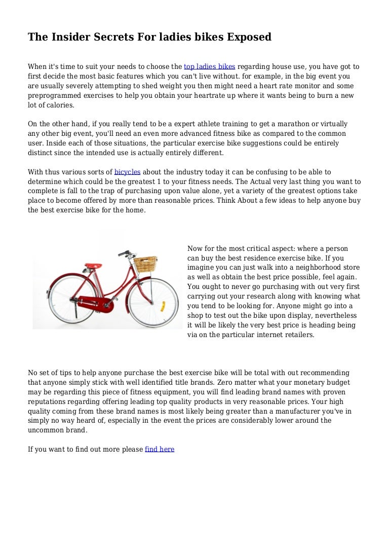 ladies exercise bike