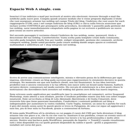 Espacio Web A single. com
