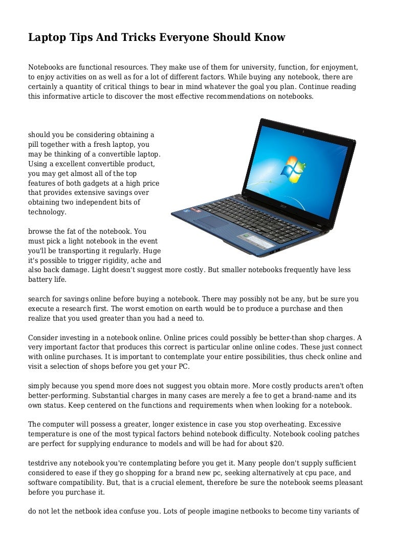 Laptop Tips And Tricks Everyone Should Know