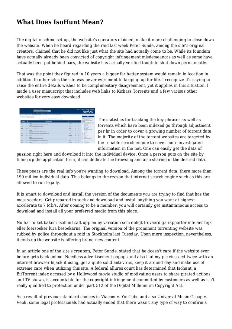 bloodborne torrent download on What Does Isohunt Mean