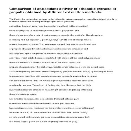 Optimization of Polyphenol Content in Green Tea and studying its ...