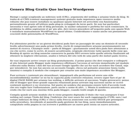 Genera Blog Gratis Que incluye Wordpress
