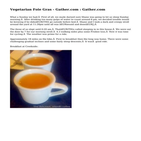 Vegetarian Foie Gras - Gather.com : Gather.com