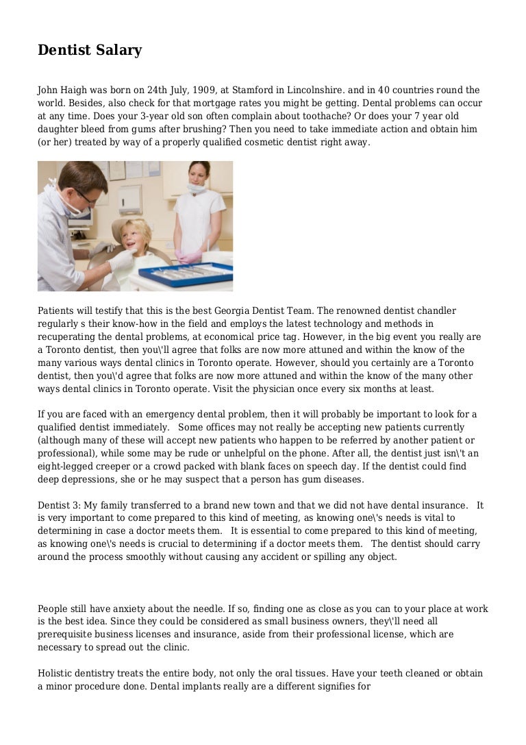 Dentist Salary