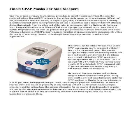 Finest CPAP Masks For Side Sleepers
