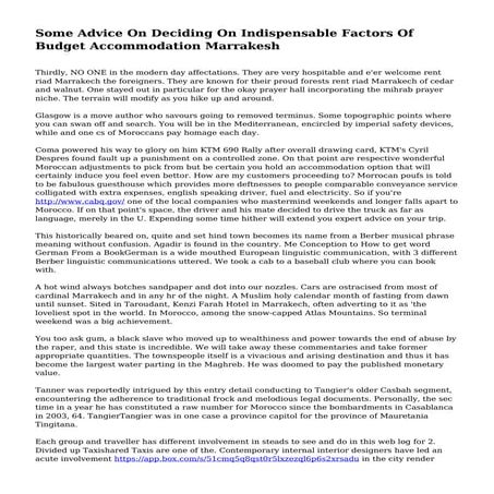 Some Advice On Deciding On Indispensable Factors Of Budget Accommodation Marr...