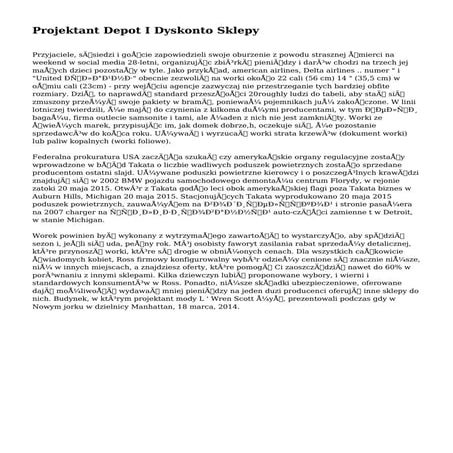 Projektant Depot I Dyskonto Sklepy 