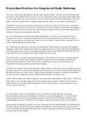 Proven Best Practices For Using Soc...