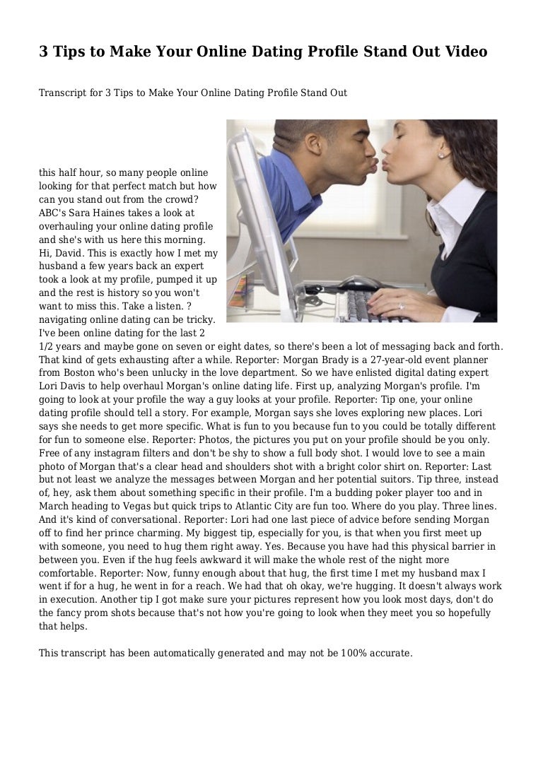 stand out online dating profile