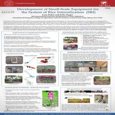 1438 - Development of Small-Scale Equipment for the System of Rice Intensific...