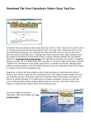 Download The New Chaturbate Token Cheat Tool.Exe