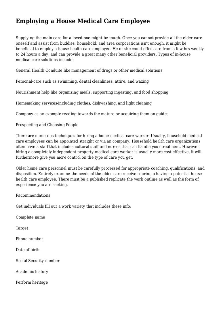 Home Care Qualifications