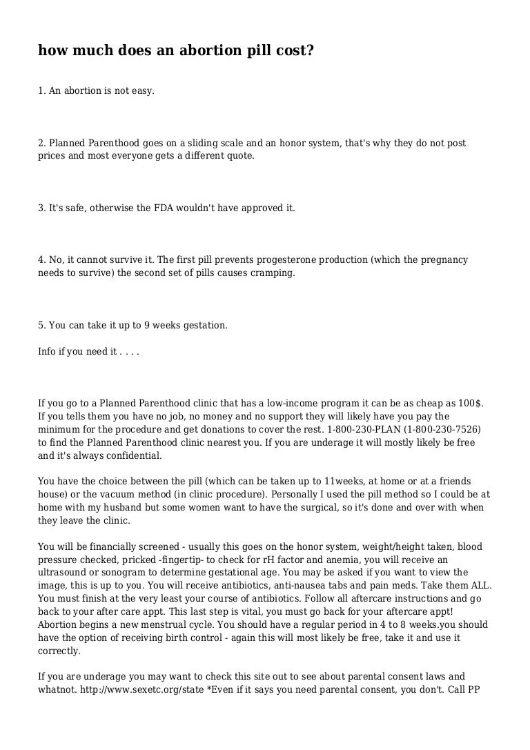 Philosophy papers on abortion pill