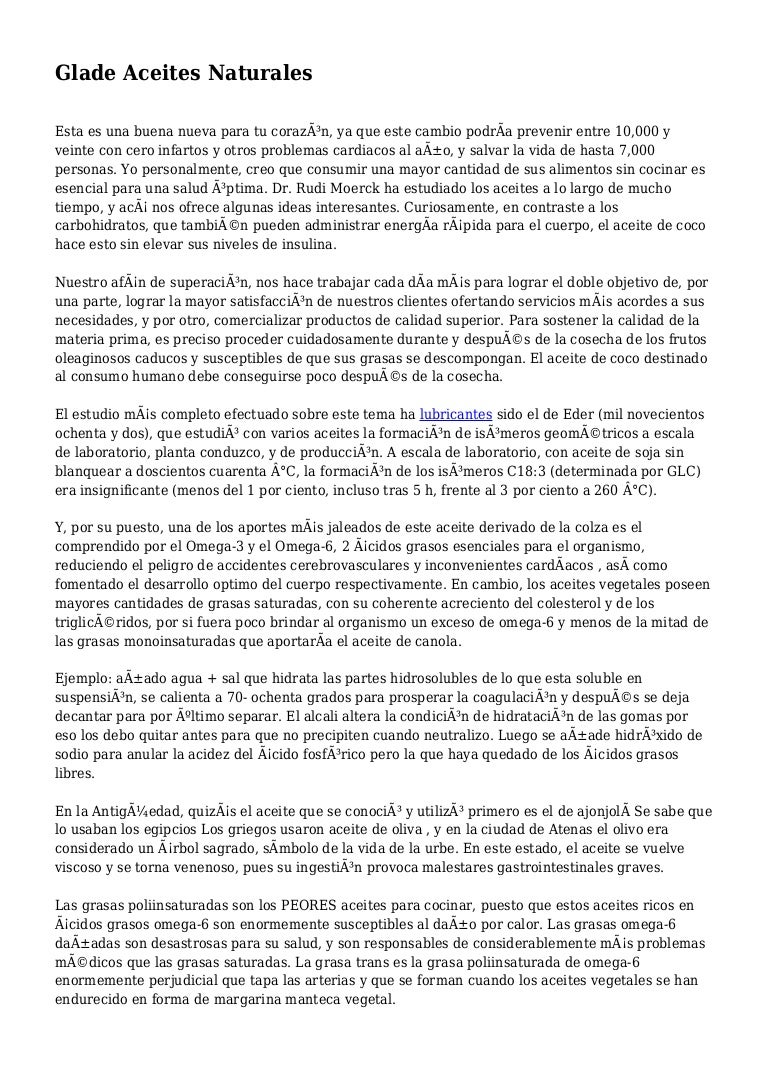 Glade Aceites Naturales - SlideShare image of Glade Aceites Naturales - SlideShare