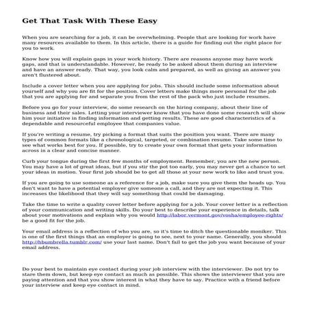 Get That Task With These Easy