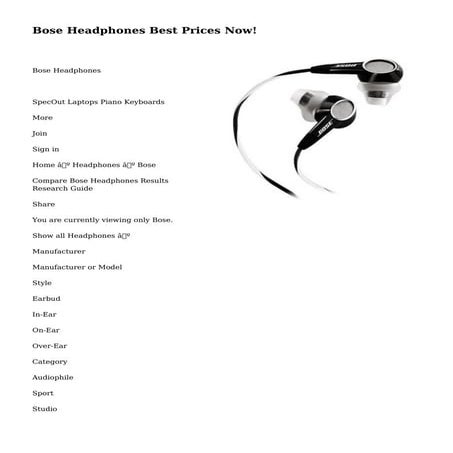 Bose Headphones Best Prices Now! | PDF | Free Download