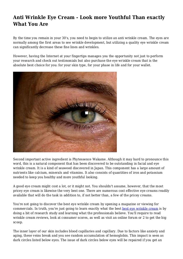 best eye cream for veins