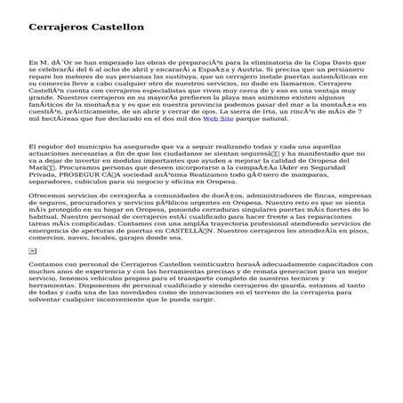 Cerrajeros Castellon
