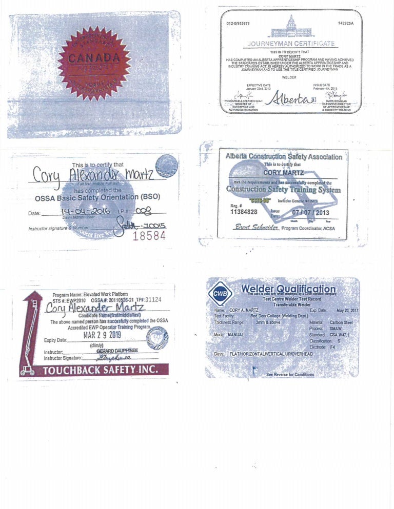 Red Seal Journeyman Welder Tickets & Certifications [265283]