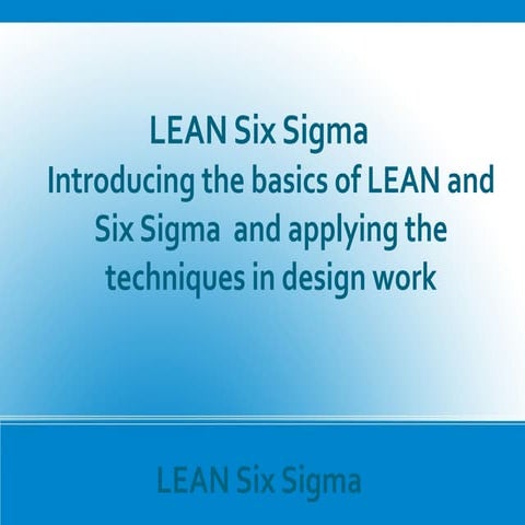 iNTRODUCTION TO LEAN
