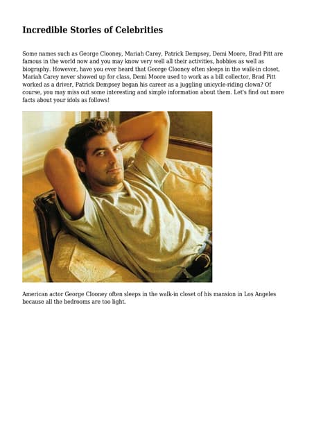 Incredible Stories of Celebrities