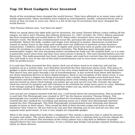 Top 10 Best Gadgets Ever Invented