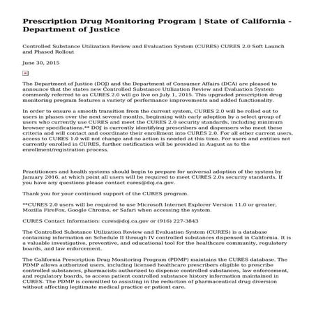 Prescription Drug Monitoring Program | State of California - Department of Ju...