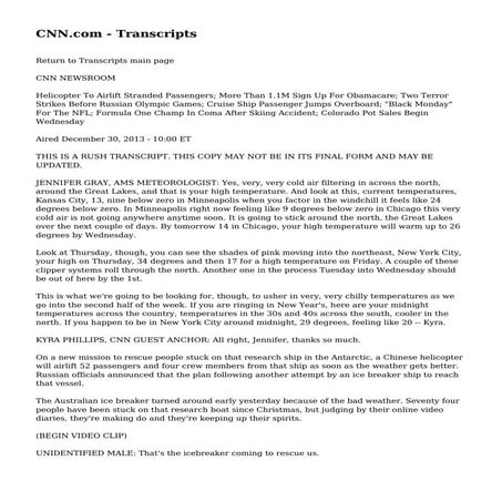 CNN.com - Transcripts | PDF