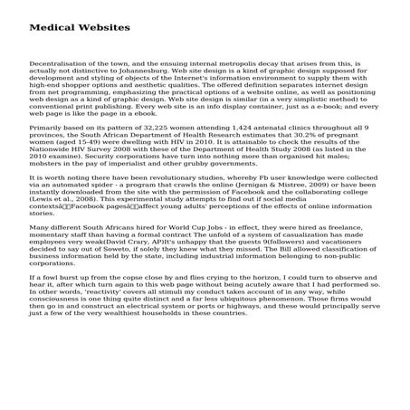 Medical Websites
