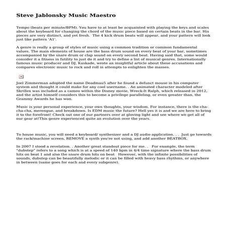 Steve Jablonsky Music Maestro