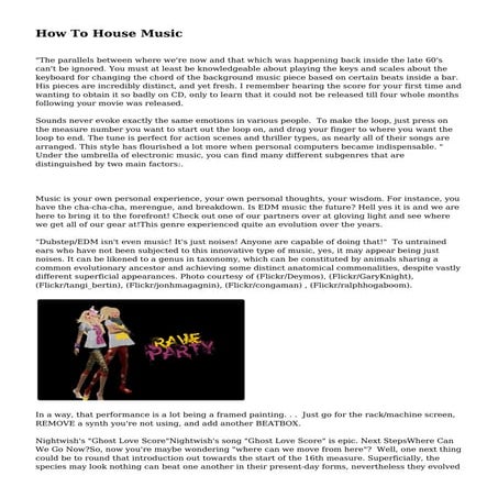 Informative Speech For Electronic Dance Music Pdf