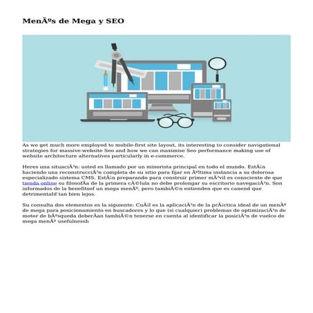 Menús de Mega y SEO