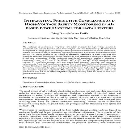 Integrating Predictive Compliance and High-Voltage Safety Monitoring in ...