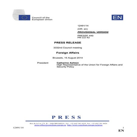 Council of EU 15.08.