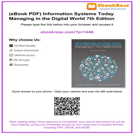 Information Systems Today: Managing the Digital World Joseph Valacich | PDF