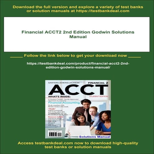 Financial ACCT2 2nd Edition Godwin Solutions Manual