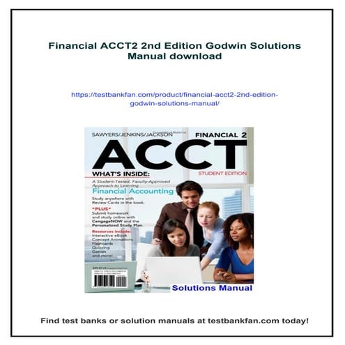 Financial ACCT2 2nd Edition Godwin Solutions Manual