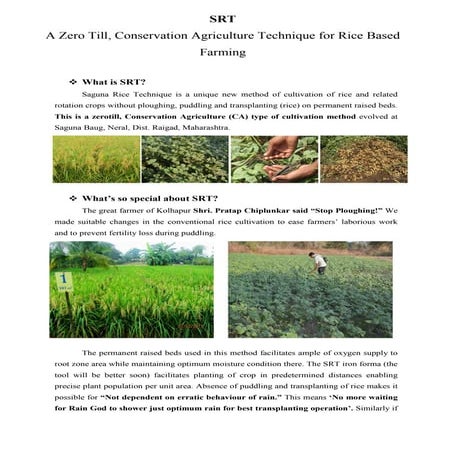 1448   a zero till, conservation agriculture technique for rice based farming