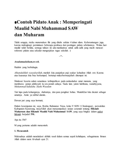 Kultum Anak