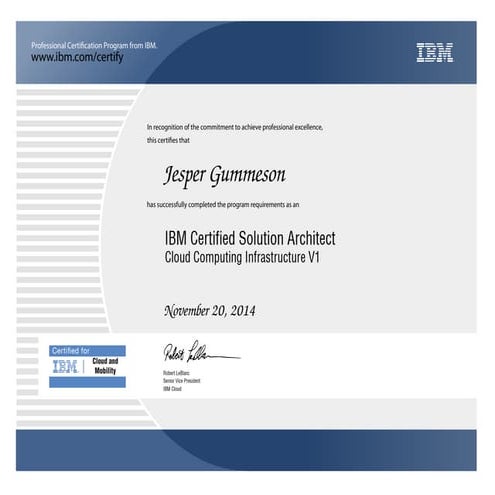 IBM - Cloud Computing Infrastructure V1