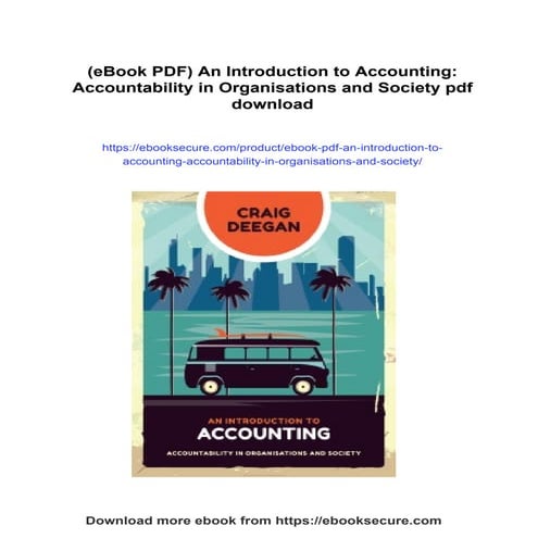 (eBook PDF) An Introduction to Accounting: Accountability in Organisations an...