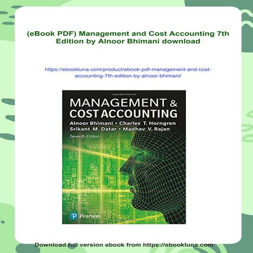 (eBook PDF) Management and Cost Accounting 7th Edition by Alnoor ...