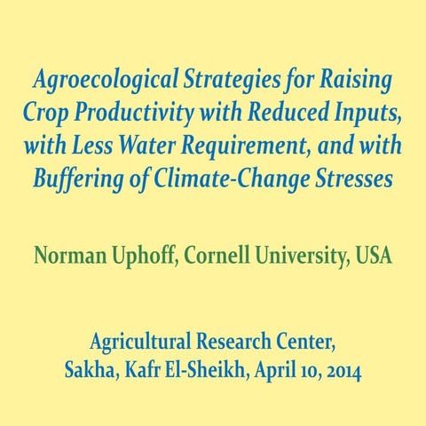 1450  - Agroecological Strategies for Raising Crop Productivity with Reduced ...