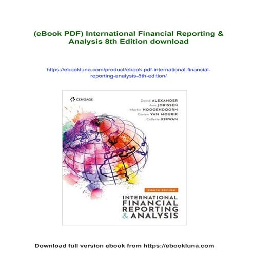 (eBook PDF) International Financial Reporting & Analysis 8th Edition | PDF