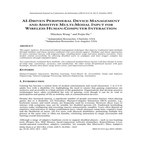 AI-Driven Peripheral Device Management and Assistive Multi-Modal Input for Wireless Human-Computer Interaction