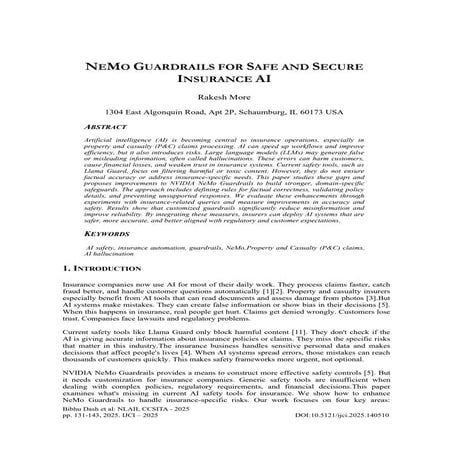 Nemo Guardrails for Safe and Secure Insurance AI