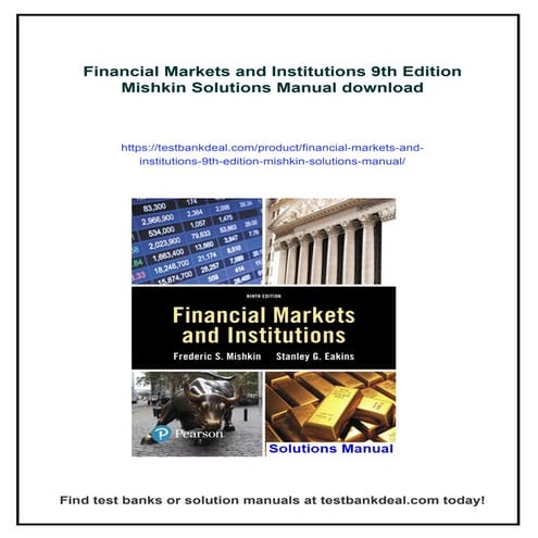 Financial Markets and Institutions 9th Edition Mishkin Solutions Manual