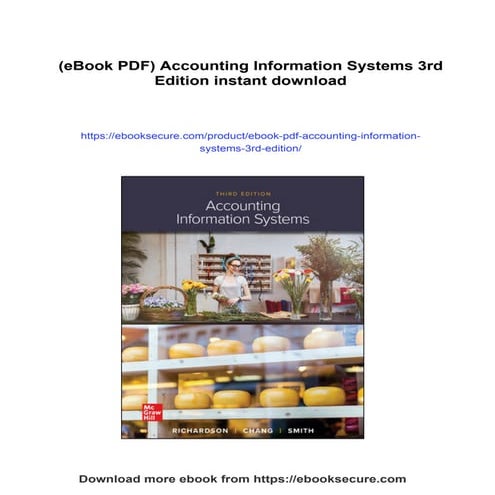 (eBook PDF) Accounting Information Systems 10th Edition by James A ...
