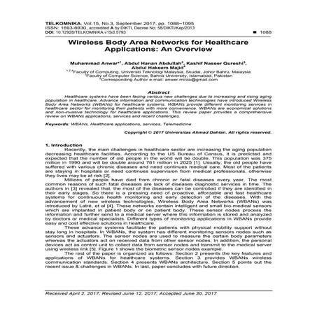 Wireless Body Area Networks for Healthcare Applications: An Overview