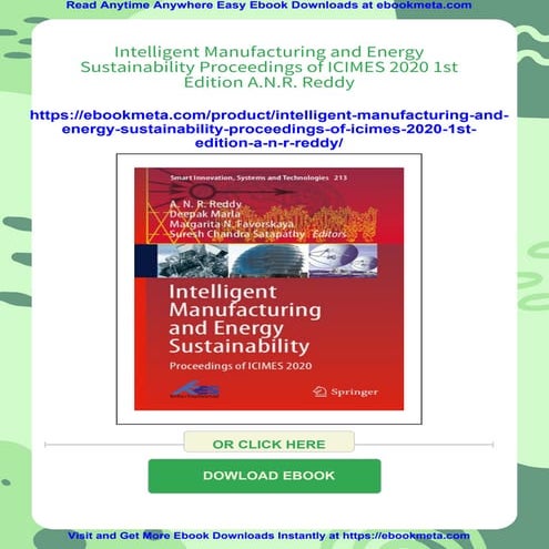Intelligent Manufacturing and Energy Sustainability Proceedings of ICIMES 202...